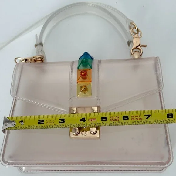 Clear Transparent Jelly Handbag | Crossbody - Picture 8 of 10